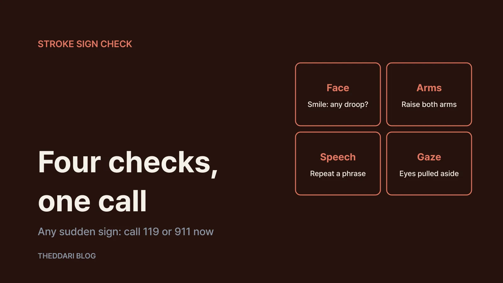 Spot a stroke with BE FAST (or Korea's 'E-ut-son-bal-si-seon')