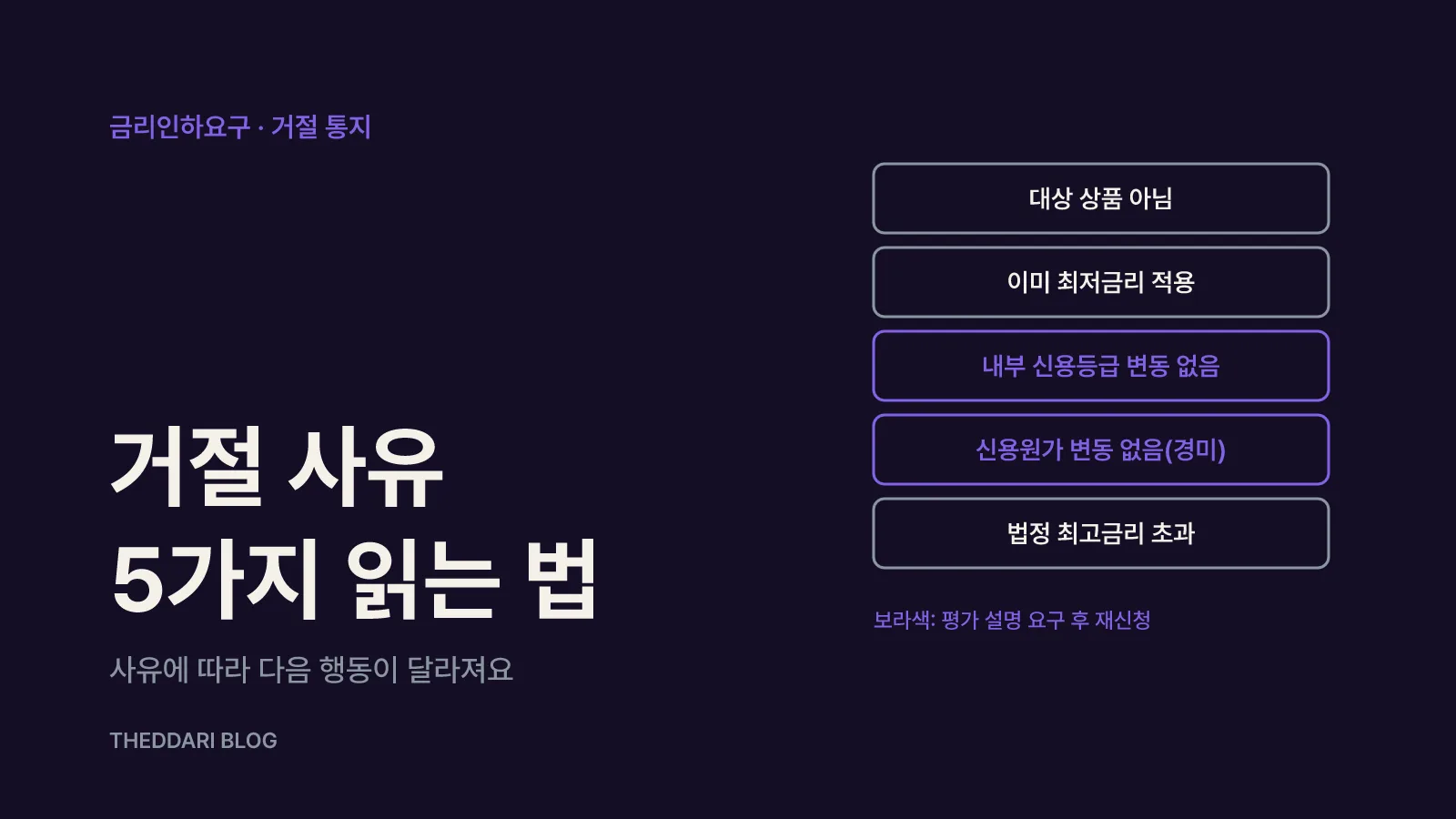 거절 사유 5가지와 대응법